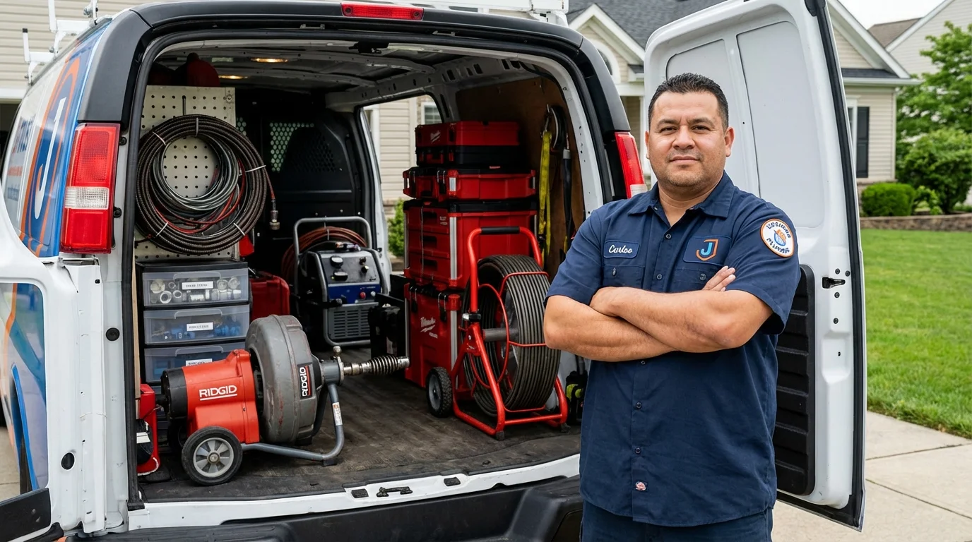 Professional drain cleaning equipment and Johns Plumbing LLC plumber in Sun City West