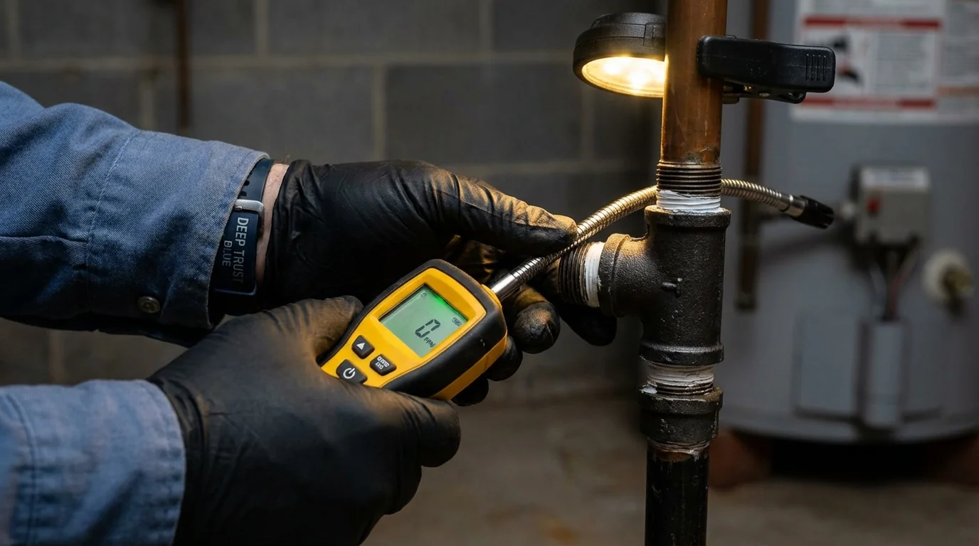 Gas leak detection with electronic sniffer by Johns Plumbing LLC in Sun City West